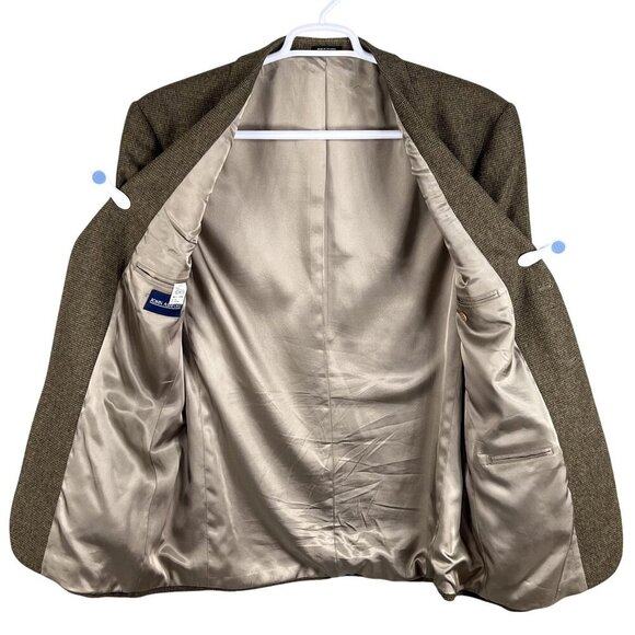 John Ashford Mens 41R Brown Soft Wool Camelhair Blend Tweed Sport Coat Old Money - Picture 3 of 16